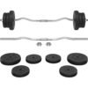 Yaheetech 55lb Olympic Curl Bar and Weight Set